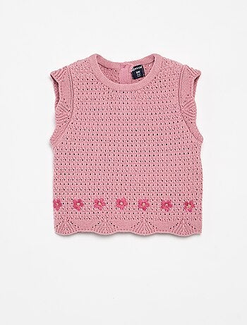 Camisola de malha sem mangas