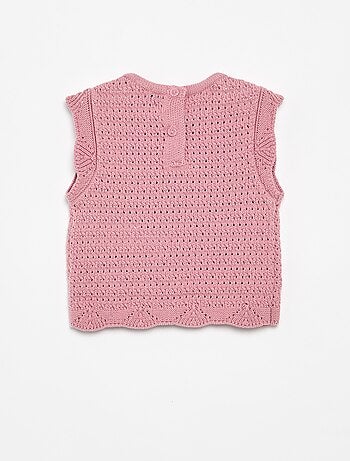 Camisola de malha sem mangas