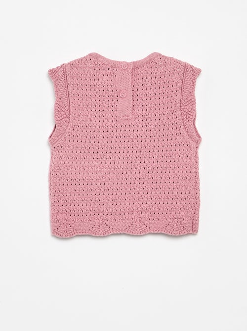 Camisola de malha sem mangas - Kiabi
