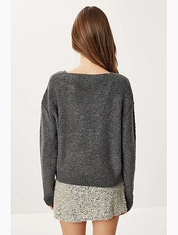 Camisola de malha suave com textura istanbul