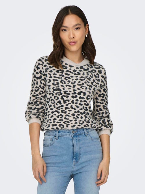 Camisola de malha suave leopardo 'JDY' - Kiabi