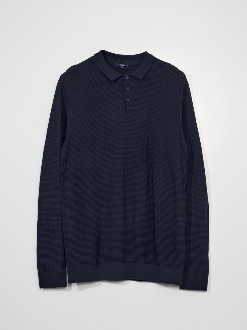 Camisola de malha texturada AZUL - Kiabi