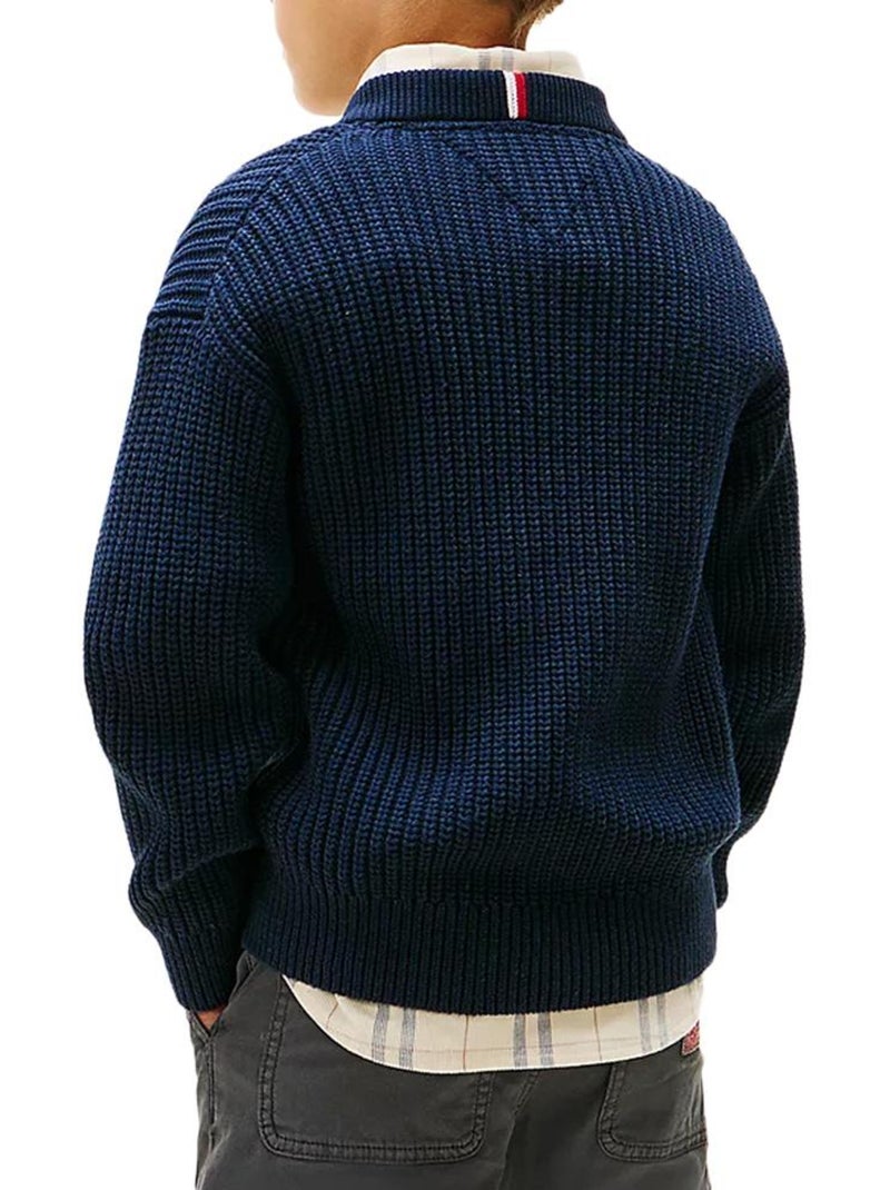 Camisola de Malha Tommy Hilfiger para Menino Azul-marinho - Kiabi