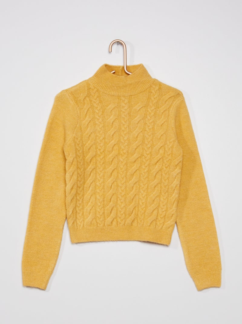 Camisola de malha torcida AMARELO - Kiabi
