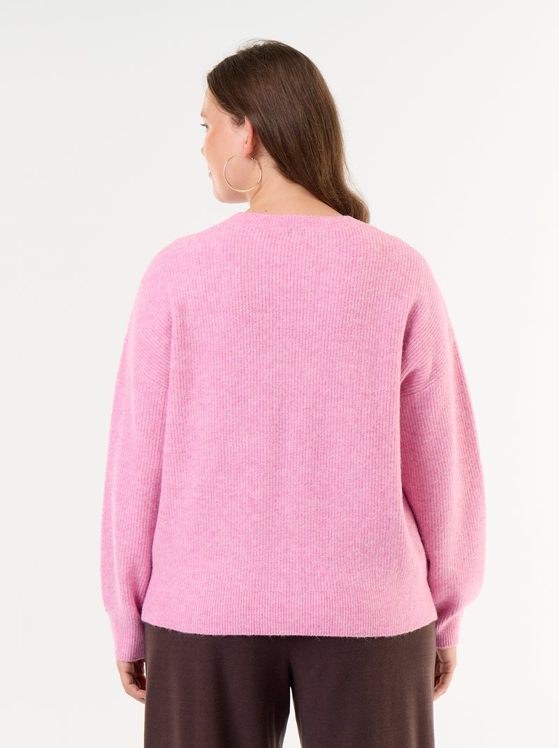 Camisola de malha torcida Rosa - Kiabi