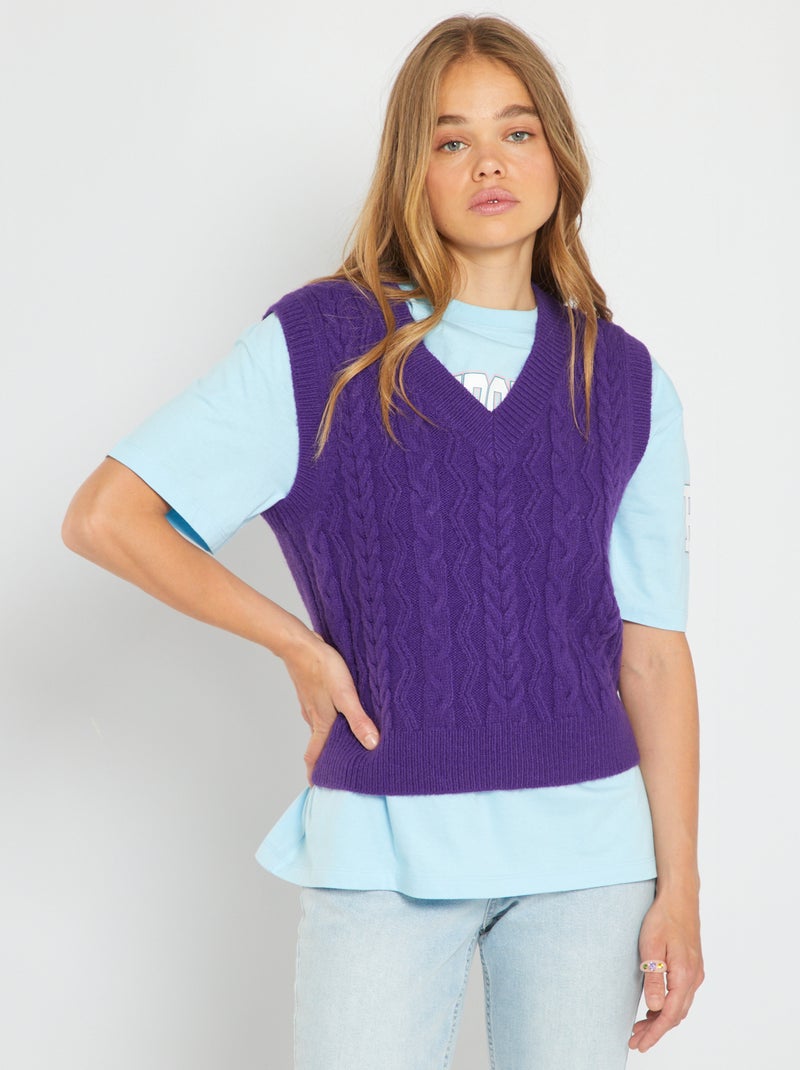 Camisola de malha torcida VIOLETA - Kiabi