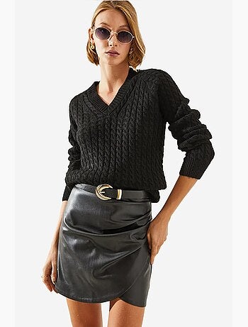 Camisola de malha trançada lucci