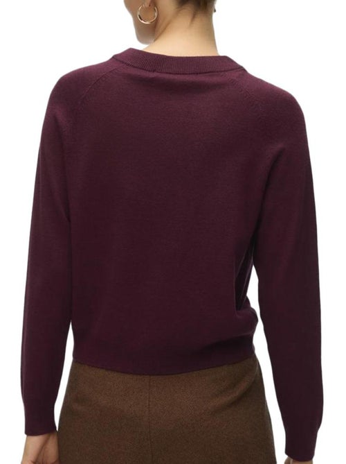 Camisola de Malha Vero Moda Happy Button para Mulher - Kiabi Camisola de Malha Vero Moda Happy Button para Mulher - Kiabi