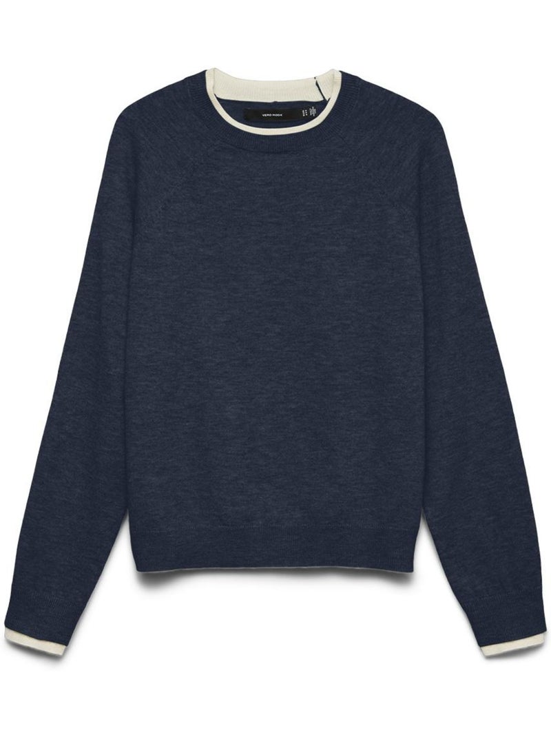 Camisola de Malha Vero Moda Wonderful para Mulher Azul-marinho - Kiabi