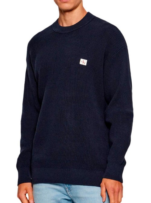 Camisola de Malha Waffle Calvin Klein Jeans para Homem - Kiabi Camisola de Malha Waffle Calvin Klein Jeans para Homem - Kiabi