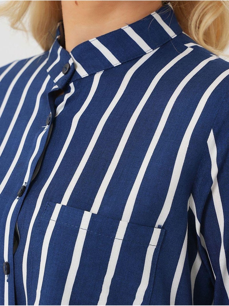 Camisola de manga comprida às riscas bdart Azul-marinho - Kiabi