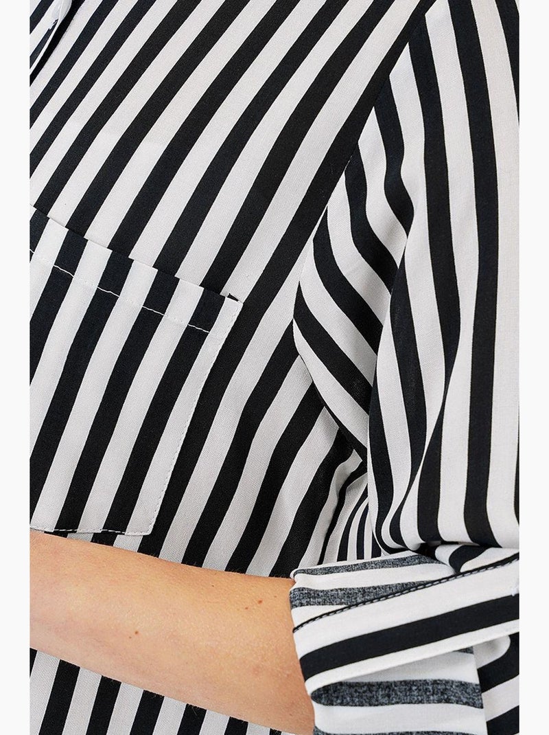 Camisola de manga comprida às riscas bdart Branco - Kiabi
