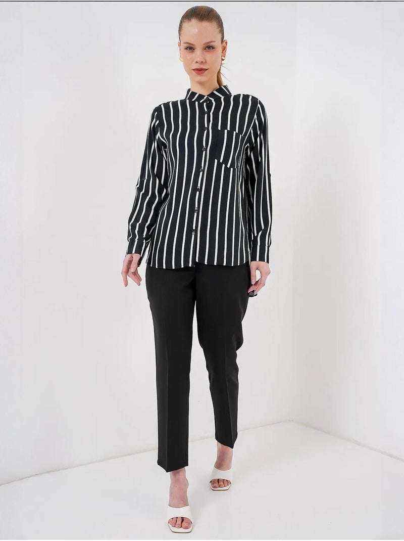 Camisola de manga comprida às riscas bdart Preto - Kiabi