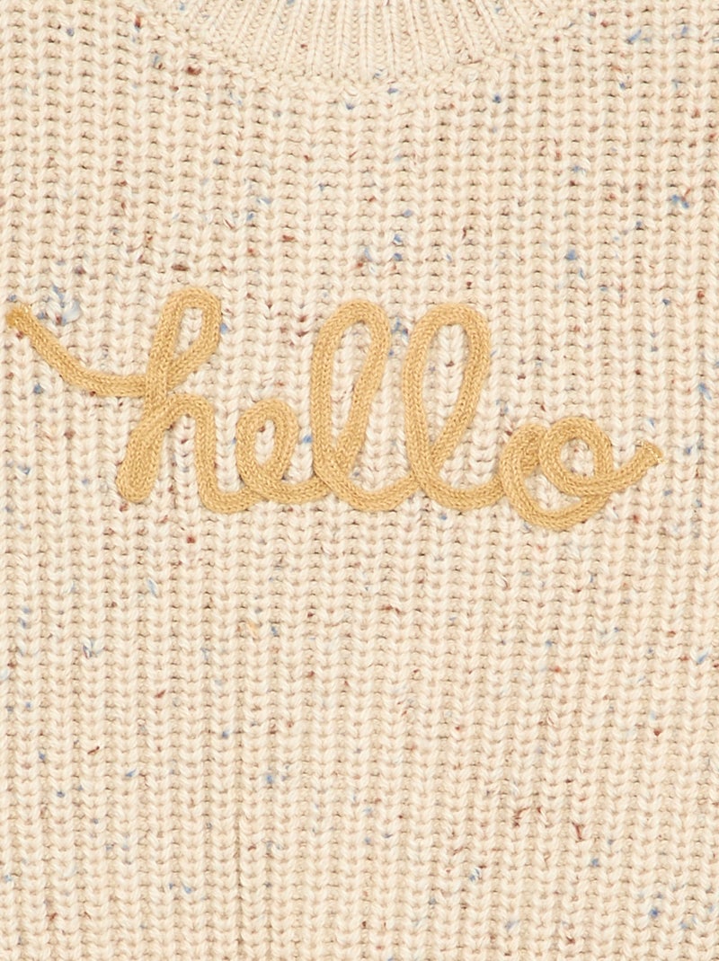Camisola de manga comprida Beige - Kiabi
