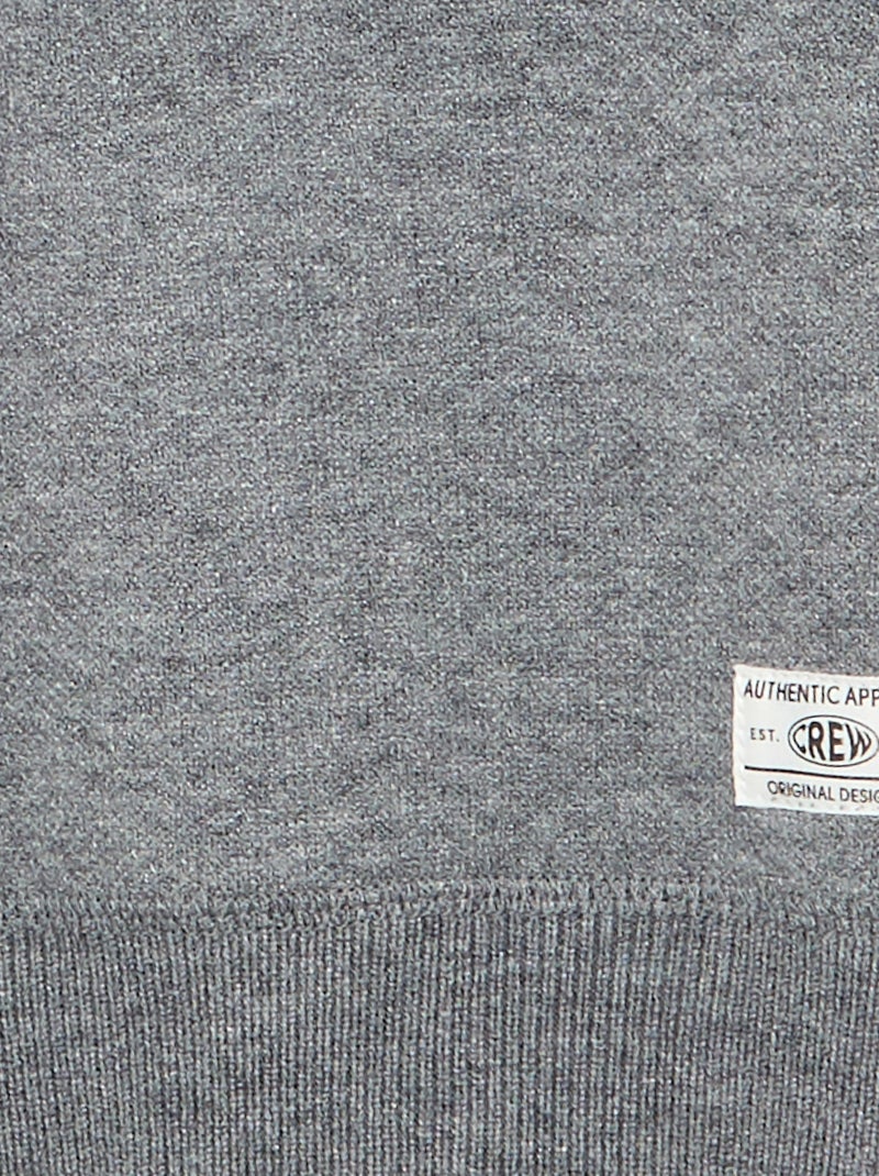 Camisola de manga comprida Cinza - Kiabi