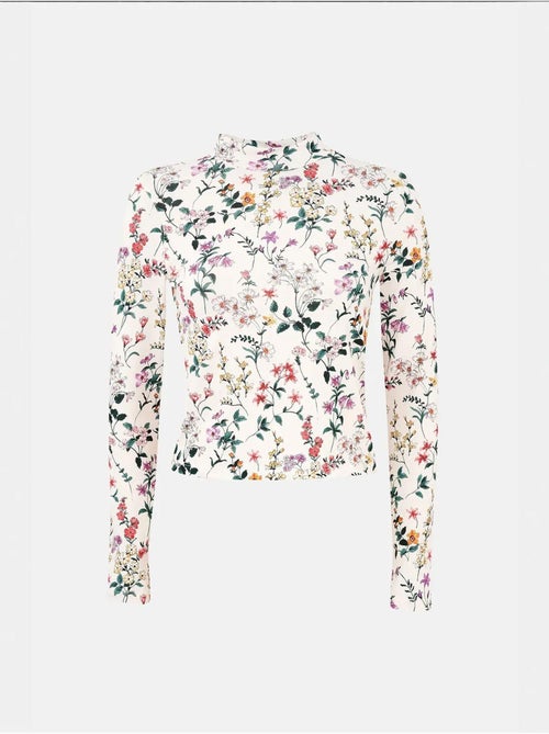 Camisola de manga comprida com estampado floral hiccup - Kiabi