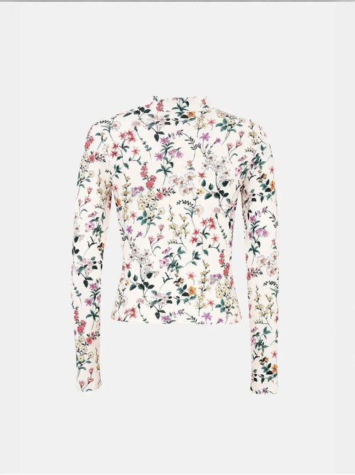 Camisola de manga comprida com estampado floral hiccup - Kiabi