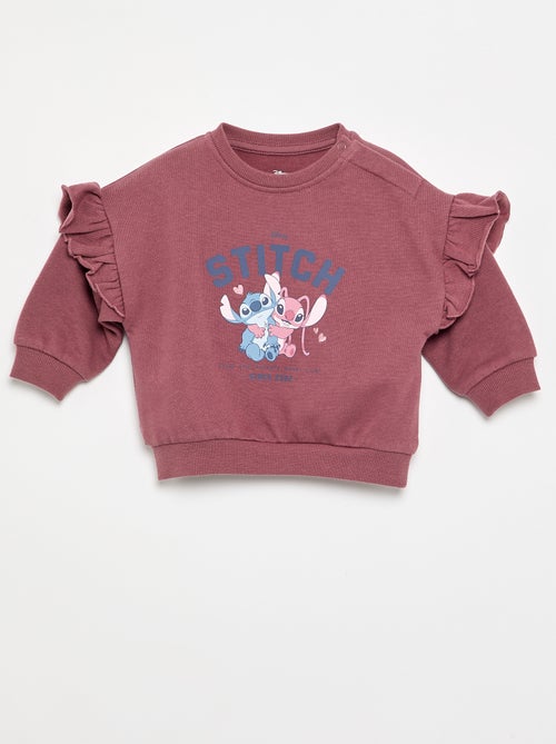 Camisola de manga comprida com folhos nos ombros - Kiabi
