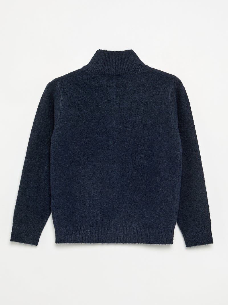 Camisola de manga comprida e gola alta Azul - Kiabi