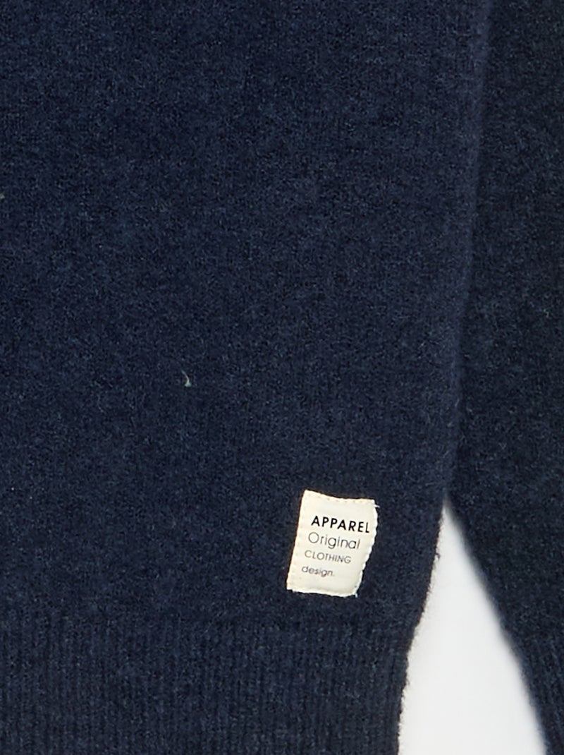 Camisola de manga comprida e gola alta Azul - Kiabi