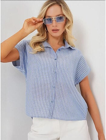 Camisola de manga curta às riscas bdart