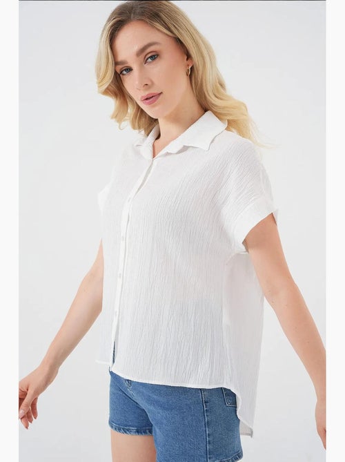 Camisola de manga curta às riscas bdart - Kiabi
