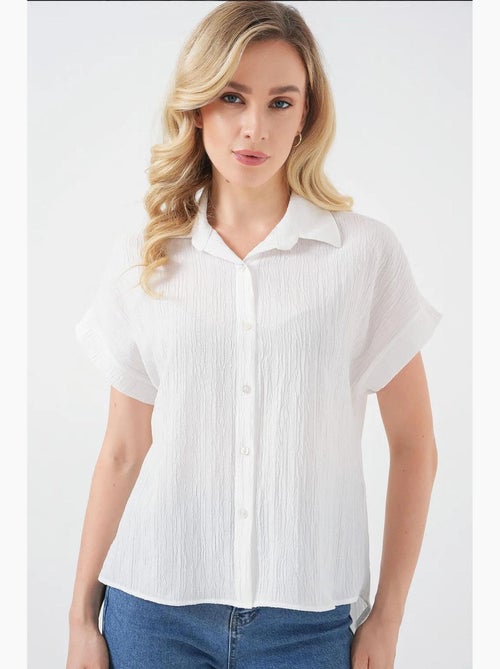 Camisola de manga curta às riscas bdart - Kiabi