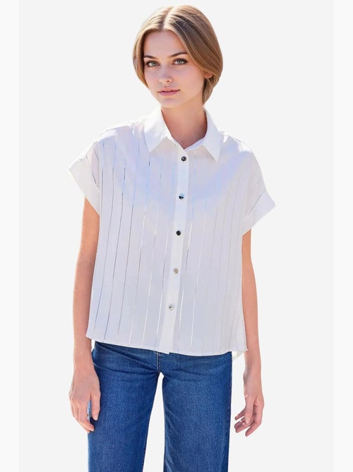 Camisola de manga curta às riscas bdart - Kiabi Camisola de manga curta às riscas bdart - Kiabi