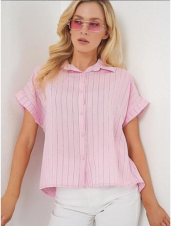 Camisola de manga curta às riscas bdart