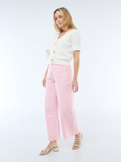 Camisola de manga curta com botões fantasia - Kiabi