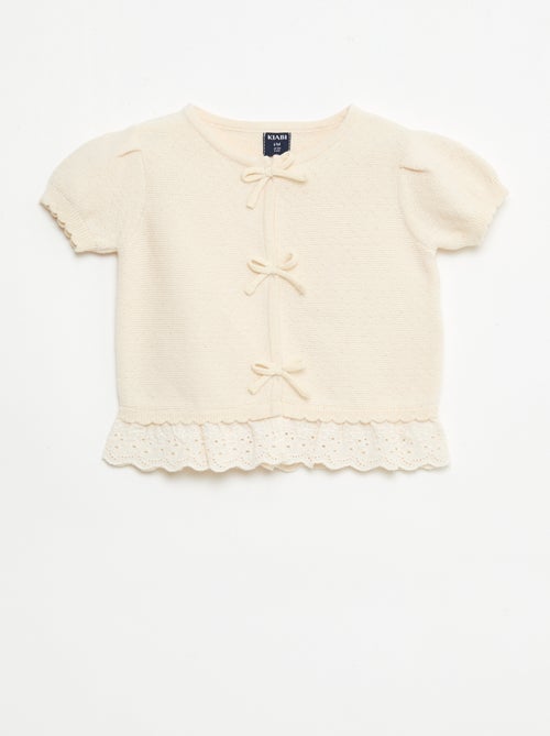 Camisola de manga curta com nós fantasia - Kiabi