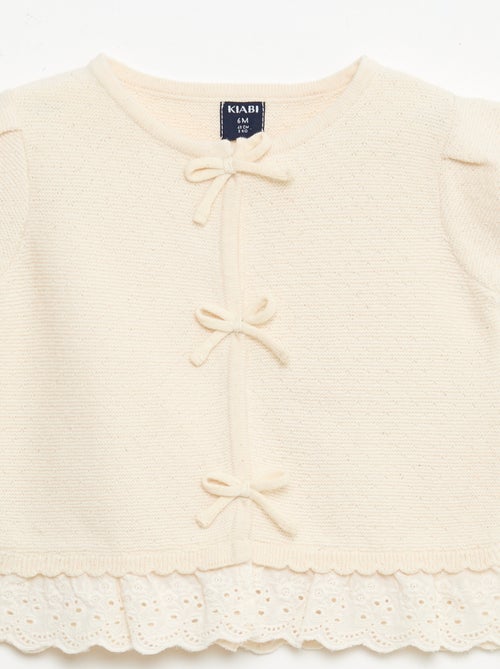 Camisola de manga curta com nós fantasia - Kiabi