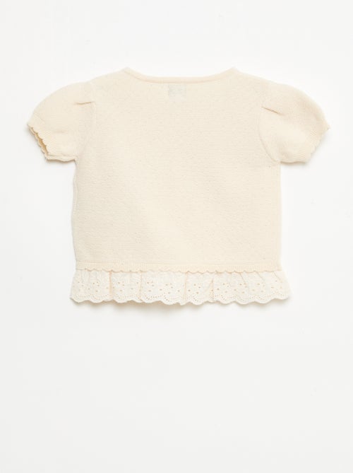 Camisola de manga curta com nós fantasia - Kiabi