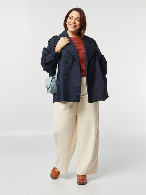 Camisola de manga curta de malha larga - Kiabi