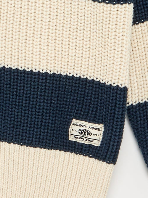 Camisola de mangas compridas e riscas - Kiabi