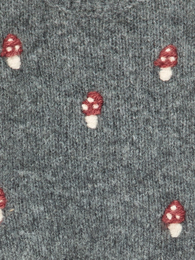 Camisola de mangas compridas "Natal" Cinza - Kiabi
