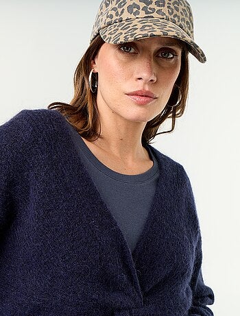 Camisola de maternidade cropped com efeito torcido