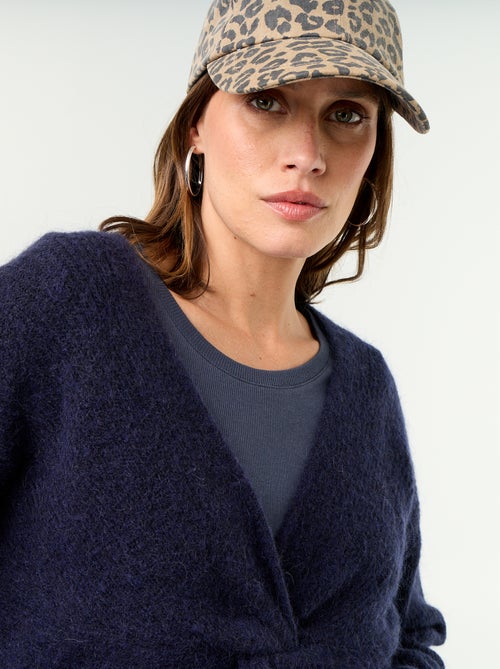 Camisola de maternidade cropped com efeito torcido - Kiabi