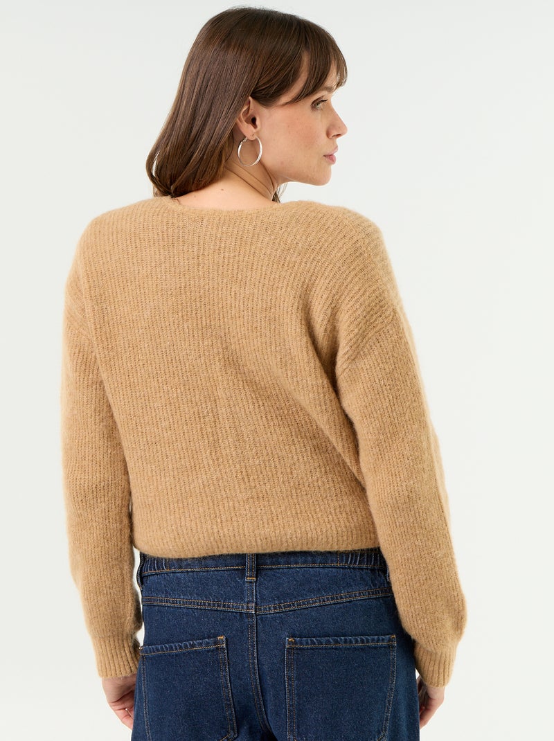 Camisola de maternidade cropped com efeito torcido Toupeira - Kiabi