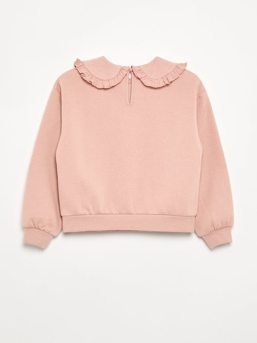 Camisola de moletão com gola grande e original - Kiabi