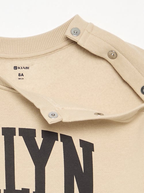Camisola de moletão estampada - coleção fácil de vestir - Kiabi