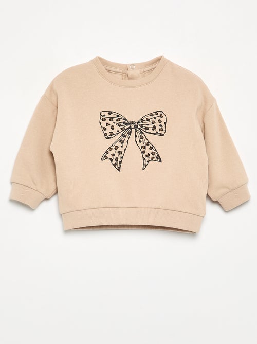 Camisola de moletão estampada - Kiabi