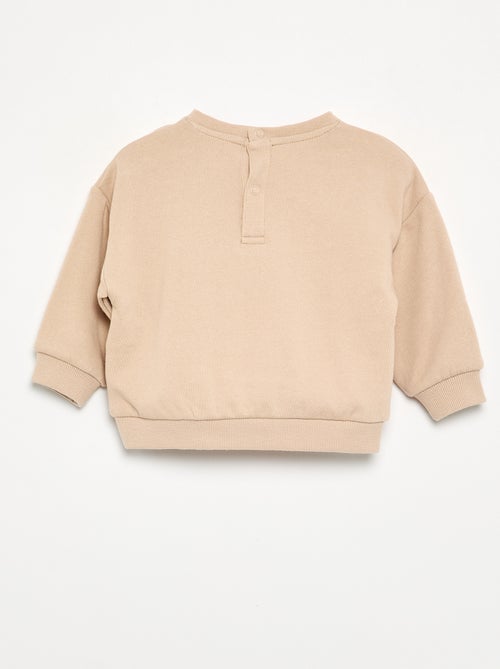 Camisola de moletão estampada - Kiabi