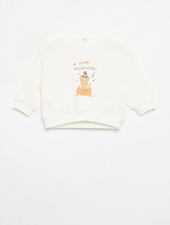 Camisola de moletão estampada