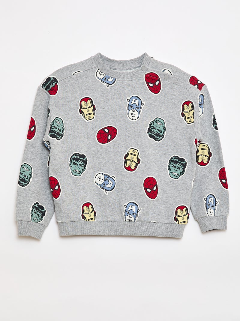 Camisola de moletão estampada 'Spider-Man' - Coleção fácil de vestir Cinza - Kiabi