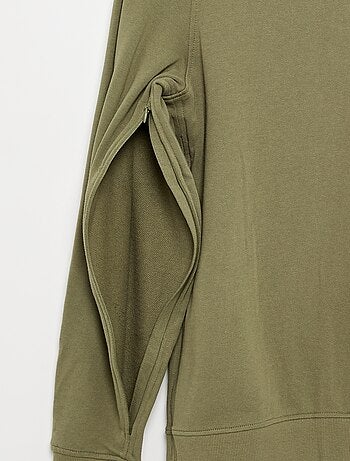 Camisola de moletão lisa - fácil de vestir