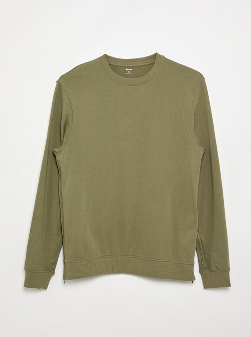 Camisola de moletão lisa - fácil de vestir - Kiabi
