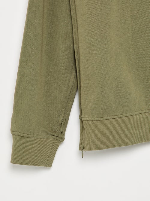 Camisola de moletão lisa - fácil de vestir - Kiabi