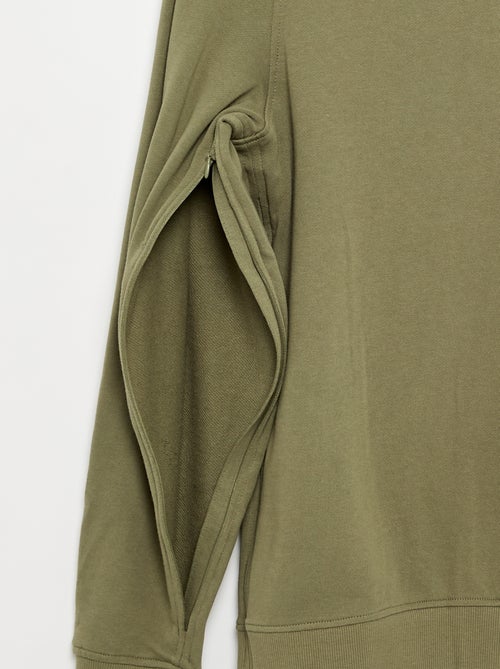 Camisola de moletão lisa - fácil de vestir - Kiabi