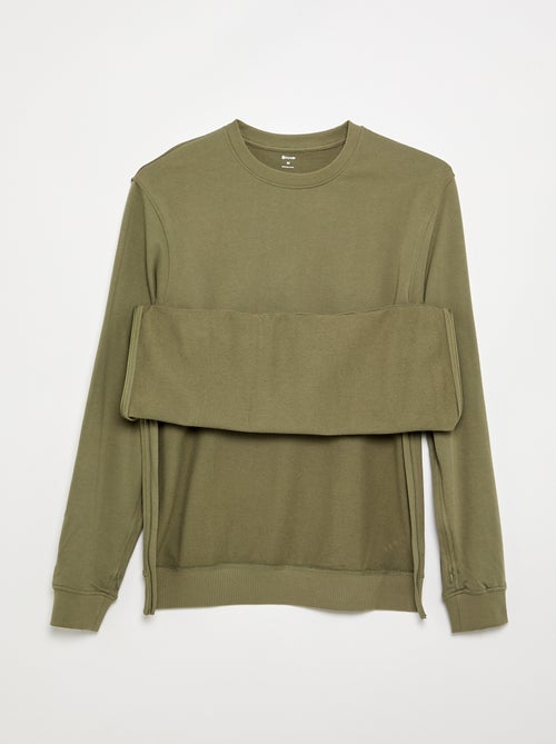 Camisola de moletão lisa - fácil de vestir - Kiabi